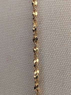Gold Tone 24" S Link Serpentine Chain Necklace Stamped Korea